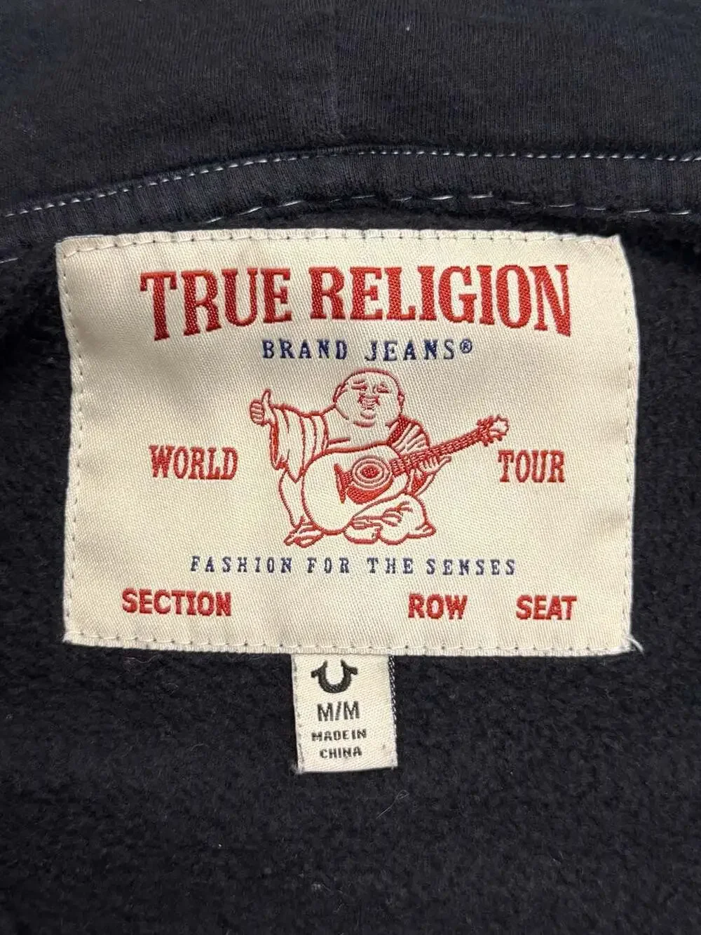 True Religion Big T World Tour Full-Zip Fleece Hoodie